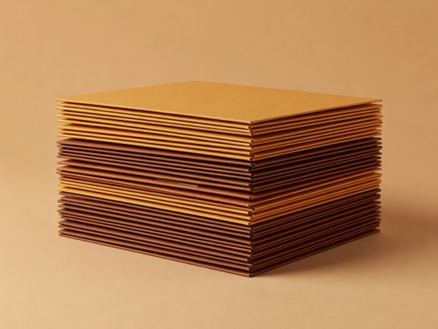 3D render of labelled project folders stacked on a warm plain background, representing an organised pipeline
